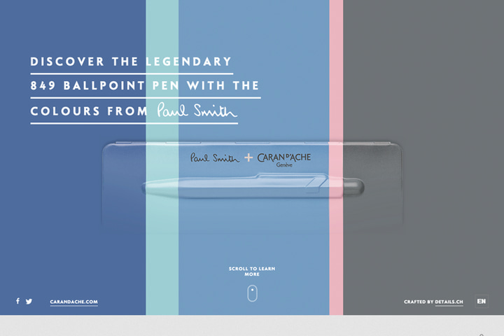 849 Paul Smith + Caran d’Ache website preview